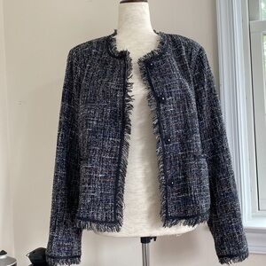 Greylin fringed blazer size large